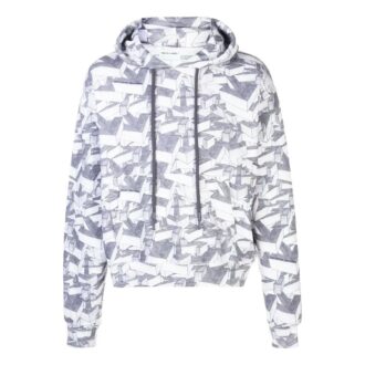 Sweat à capuche en coton imprimé Arrows