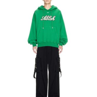 Sweat à capuche en coton imprimé « College Green »