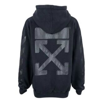 Sweat à capuche en coton Off-White Noir