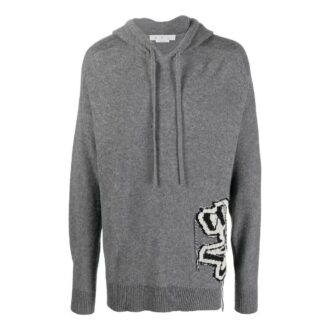 Sweat à capuche en maille intarsia