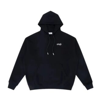 Sweat à capuche en molleton French Terry « Black » avec motif flèche et éclaboussures de peinture