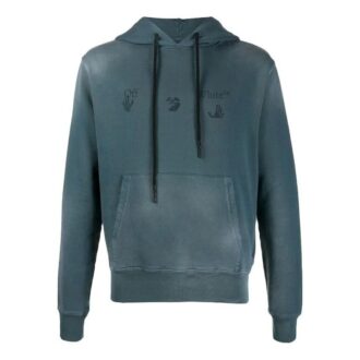 Sweat à capuche FW20 avec appliqué délavé Vert