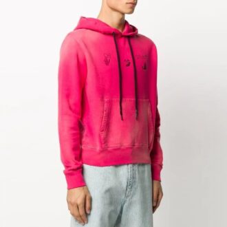 Sweat à capuche FW20 avec logo délavé, rose