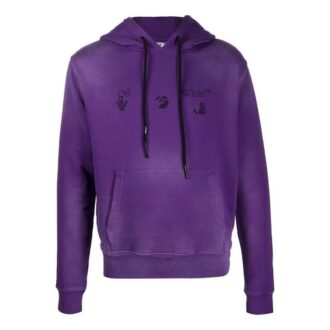 Sweat à capuche FW20 avec logo délavé, violet
