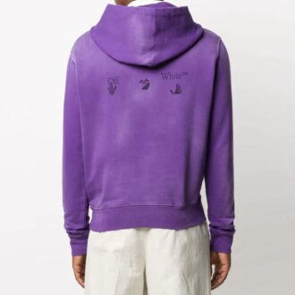 Sweat à capuche FW20 avec logo délavé, violet