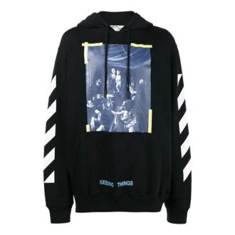 Sweat à capuche à manches longues pour homme Cravaggio Noir