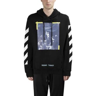 Sweat à capuche à manches longues pour homme Cravaggio Noir
