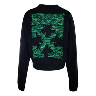 Sweat à capuche noir stylé Off-White en coton avec imprimé flèche Arrows