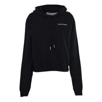 Sweat à capuche Off-White avec logo imprimé Noir