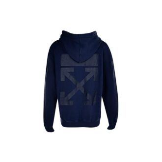 Sweat à capuche Off-White en coton bleu
