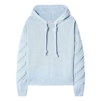 Sweat à capuche Off-White en tricot 3D Diag « Bleu pâle »