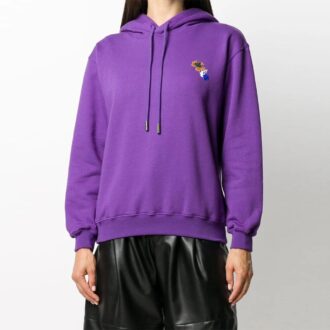 Sweat à capuche Off-White Leaves Arrow Drawstring, violet