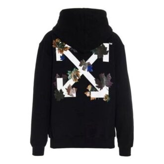 Sweat à capuche Off-White Leaves Arrow Noir