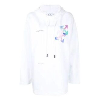 Sweat à capuche Off-White SS21 Logo Blanc