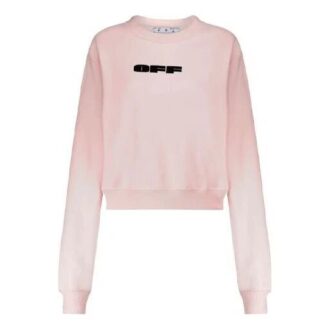 Sweat à capuche sans capuche à col rond Off-White SS21 Logo Rose