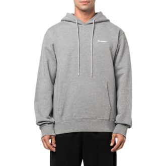Sweat à capuche slim à motif de vagues Diagonal « Gris chiné »
