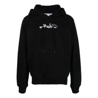 Sweat à capuche slim Paint Arrow « Noir Blanc »