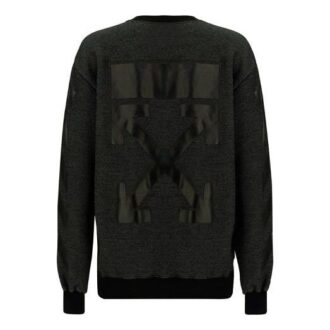 Sweat à capuche sport Off-White à col rond et imprimé Arrows, coupe ajustée, gris
