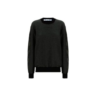 Sweat à capuche sport Off-White à col rond et imprimé Arrows, coupe ajustée, gris