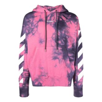 Sweat à capuche tie-dye Arrows « Rose »
