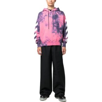Sweat à capuche tie-dye Arrows « Rose »