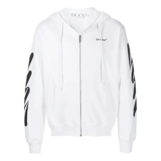Sweat à capuche zippé avec imprimé Wave Diag