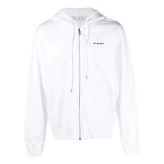 Sweat à capuche zippé Diag-Print