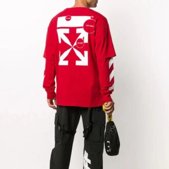 Sweat à manches superposées à rayures diagonales Fw20