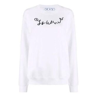 Sweat Off-White SS21 avec logo imprimé, blanc