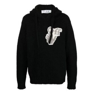 Sweat-shirt à capuche en tricot « Black »