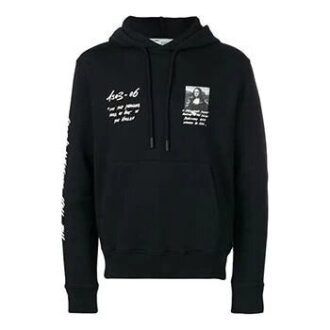 Sweat-shirt à capuche Virgil Abloh Mona Lisa pour homme SS19 Noir