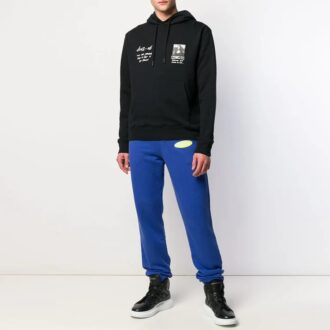 Sweat-shirt à capuche Virgil Abloh Mona Lisa pour homme SS19 Noir