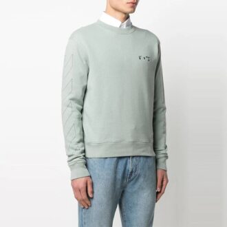 Sweat-shirt à col rond avec logo « Jadeite/Black »