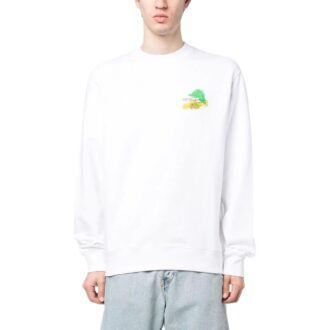 Sweat-shirt à col rond Brush Arrow Slim « White »