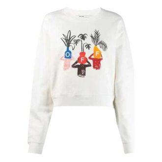 Sweat-shirt à col rond Off-White Graft Arrows Blanc