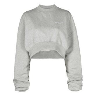 Sweat-shirt court à manches oversize Off-White « Gris »