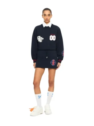 Sweat-shirt court Royal Patch
