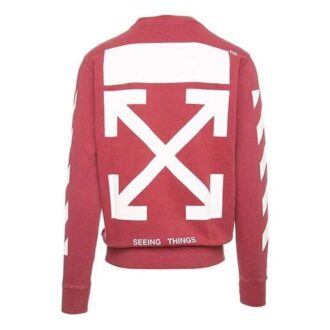 Sweat-shirt Diagonal Arrow en rouge.
