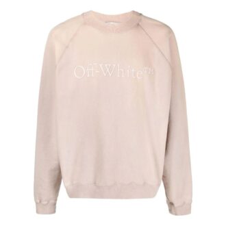 Sweat-shirt en coton Off-White avec logo imprimé « Pink »
