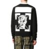 Sweat-shirt FW20 « Black White » avec flèche et visage masqué