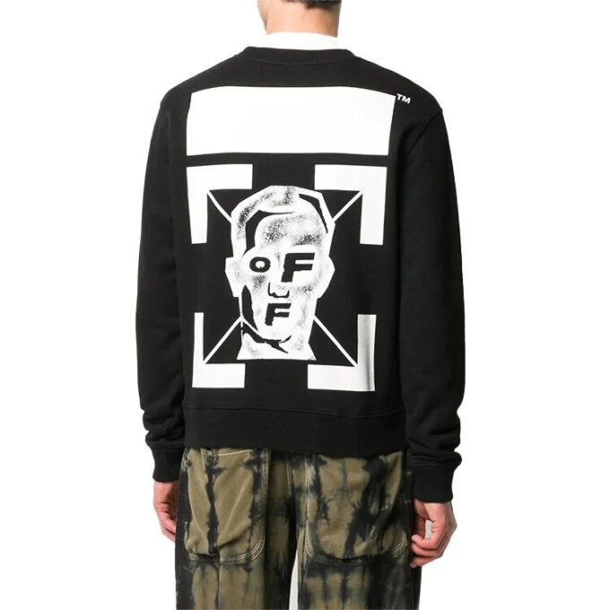Sweat-shirt FW20 « Black White » avec flèche et visage masqué