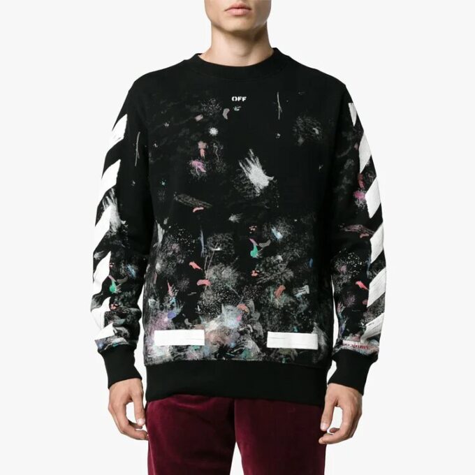 Sweat-shirt Galaxy Brushed Print « Black »