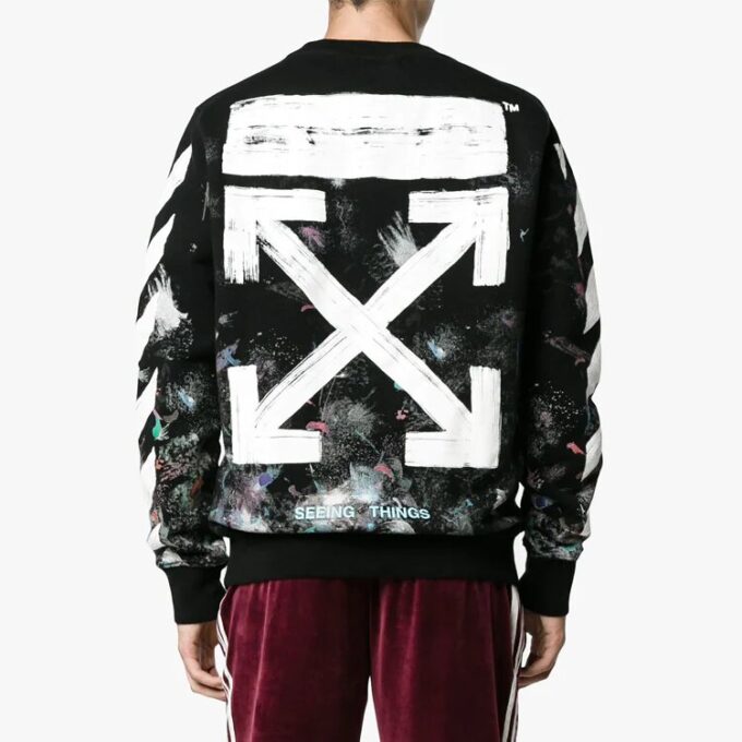 Sweat-shirt Galaxy Brushed Print « Black »