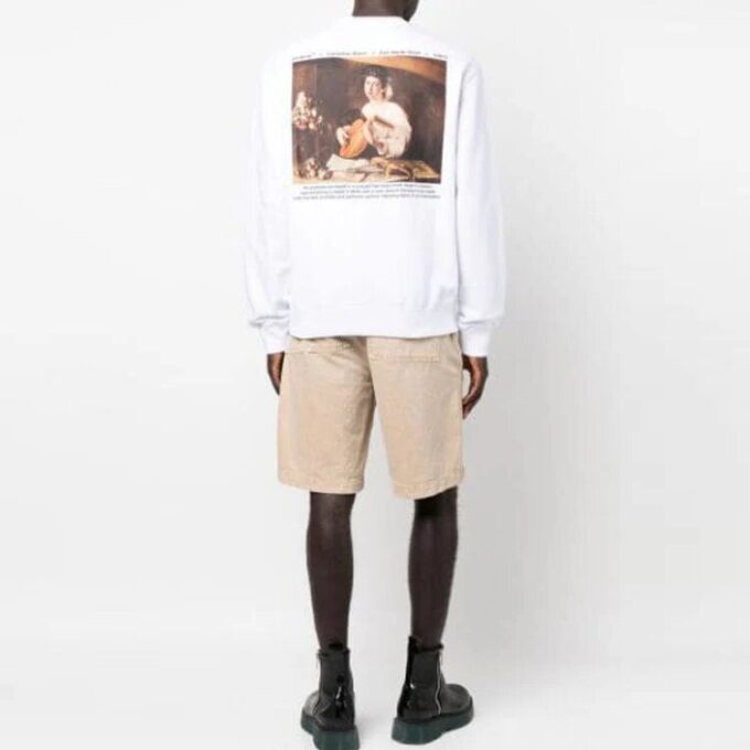 Sweat-shirt imprimé Caravaggio « Blanc »