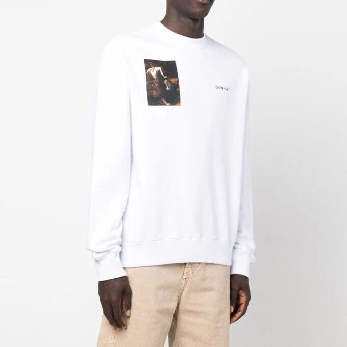 Sweat-shirt imprimé Caravaggio « Blanc »