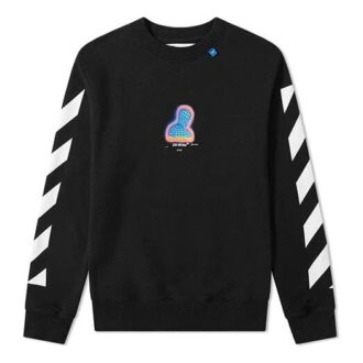 Sweat-shirt slim pour homme à rayures et logo Thermo