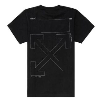 T-shirt ample à col rond et manches courtes, fini brut, noir
