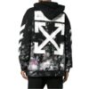 T-shirt ample en coton noir à rayures diagonales imprimées Off-White pour homme