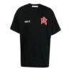 T-shirt ample à manches courtes avec logo alphabétique imprimé, noir, collection SS21