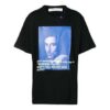 T-shirt ample à manches courtes en coton imprimé Bernini Oversize Noir